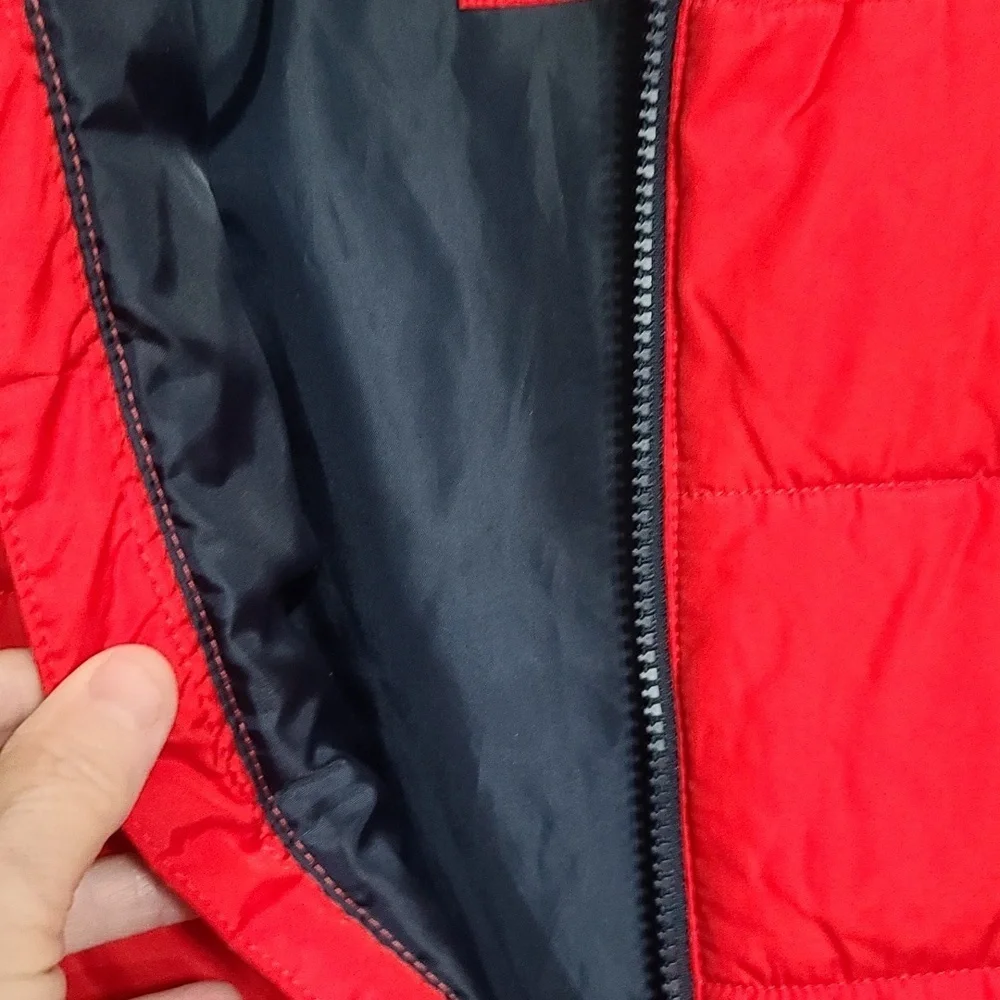 Gap Kids Boys/Girls(Unisex?) Quilted Vest Red/Black? Zips Pockets Sz‎ XL EUC